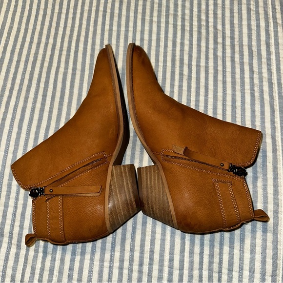 SAM EDELMAN Neena Brown Leather Point-Toe Ankle Boots 6.5 - Picture 6 of 15